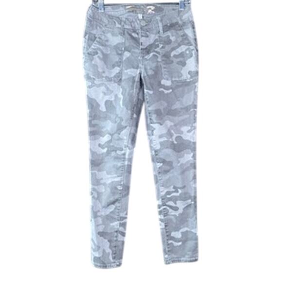 Seven7 Womens Jeans Gray Camouflage Denim Utility Skinny Ankle Stretch 6 - Picture 1 of 11